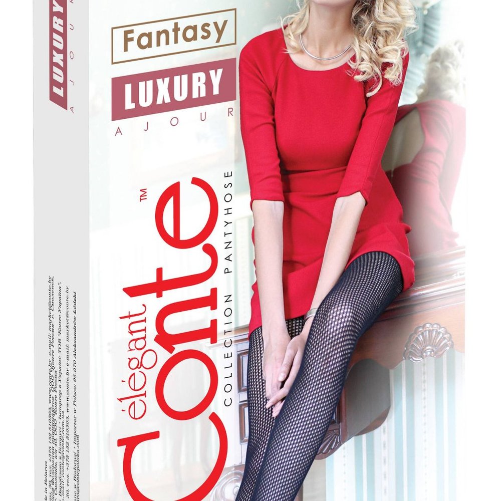 Conte Luxury - Cotton Ajour Openwork Women's Tights